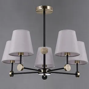 Люстра на штанге ILLUMICO CASTOR IL0394-5CSQ-24 BK AB CASTOR