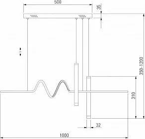 Подвесной светильник Eurosvet Brace 90267/2 черный