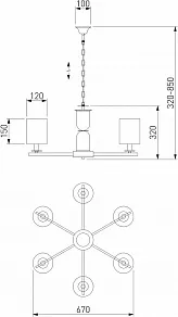 Подвесная люстра Eurosvet Caprera a063858