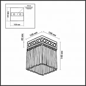 Накладной светильник Odeon Light Kerin 2555/1C