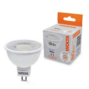 Лампа светодиодная Wolta  GU5.3 10Вт 4000K WSTD-MR16-220V10W4KGU5.3-L