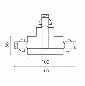 Токопровод T-образный правый Lightstar Quattro 503137-RPSR