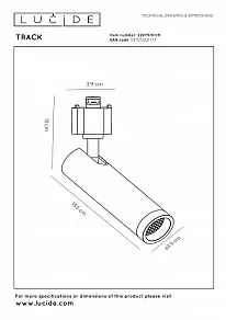 Светильник на штанге Lucide Track 22975/01/31