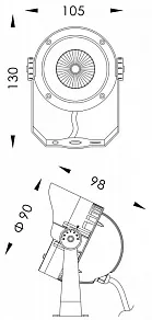 Светильник на штанге Deko-Light Power Sport COB I WW 732092