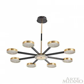 Люстра на штанге Arte Milano Ferrara-72079 272079/8 BK/GD