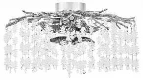 Подвесная люстра Arte Milano Веточка 230312.520.4.G9.B1 CR