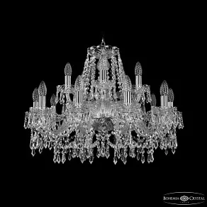 Подвесная люстра Bohemia Ivele Crystal 1403 1403/10+5/240 Ni