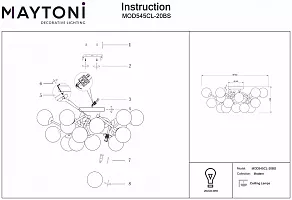 Потолочная люстра Maytoni Dallas MOD545CL-20BS