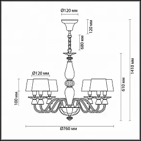 Подвесная люстра Odeon Light Amalia 4198/6