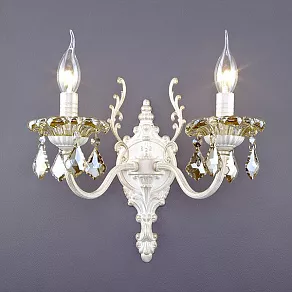 Бра Eurosvet Elisha 3281/2 белый с золотом/тонированный хрусталь Strotskis