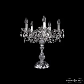 Настольная лампа декоративная Bohemia Ivele Crystal 1402 1402L/5/141-47 Ni