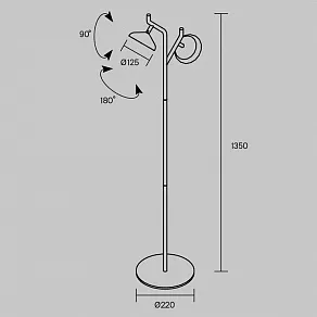 Торшер Maytoni Vita MOD451FL-L8B3K