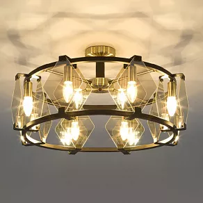 Люстра на штанге Eurosvet Aragon 60126/8 черный Smart (60116/8)