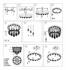 Потолочная люстра Globo Toulouse 46636-8