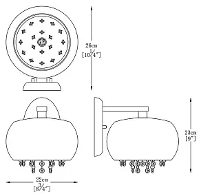 Бра Zumaline Rain W0076-01E-F4GR