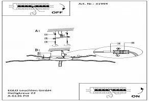 Потолочная люстра Eglo Roncade 31994