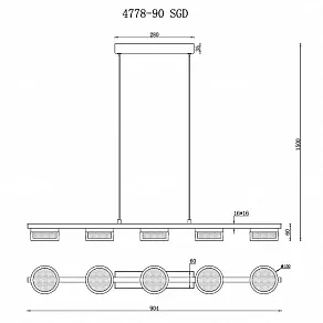 Подвесной светильник iLedex Link 4778-90 MBK+SGD