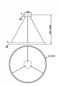 Подвесной светильник Maytoni Rim MOD058PL-L54BK