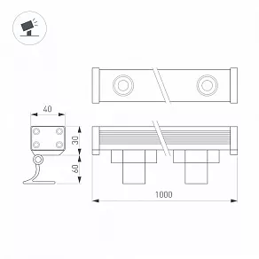 Настенный прожектор Arlight AR-LINE 042178