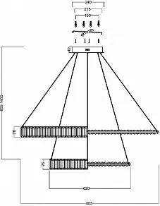 Подвесной светильник Maytoni Krone P097PL-L90G4K