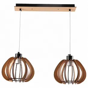 Подвесной светильник Imex MD.9012 MD.9012-2-P-BK+WOOD
