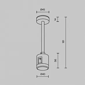 Основание на штанге Maytoni Accessories for tracks Flarity TRA156C-IPCL1-PT