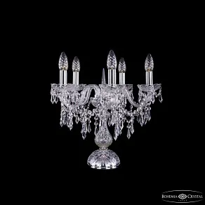 Настольная лампа декоративная Bohemia Ivele Crystal 1403 1403L/5/141-39 Ni