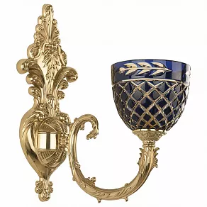 Бра Bohemia Ivele Crystal 7109 7109B15/1/210 G P1 U Amber-Blue/H-1J