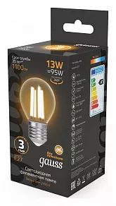 Лампа светодиодная Gauss Filament E27 13Вт 2700K 105802113