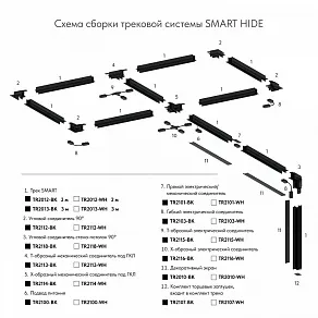 Соединитель линейный для треков Denkirs Tr200 TR2103-BK