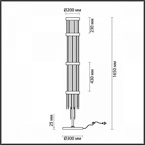 Торшер Odeon Light York 4788/12F
