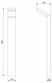 Наземный низкий светильник Elektrostandard Sensor 1542 TECHNO LED