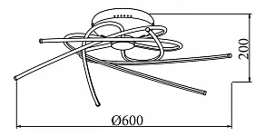Потолочная люстра Maytoni Mercury MOD204-06-N