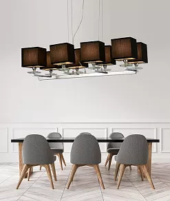 Подвесная люстра LUMINA DECO Fianelo LDP 1248-8 BK