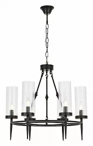 Подвесная люстра LUMINA DECO Moratti LDP 8022-6 BK+PR