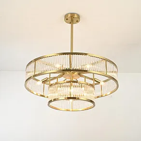 Люстра на штанге Imperiumloft RH Marais Round Chandelier D80 40,2668