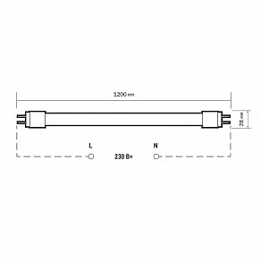 Лампа светодиодная Jazzway  G13 18Вт 6500K FLL T8-1200 18w 6500K G13