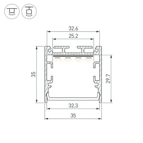 Профиль накладной Arlight LINE 064464