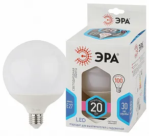 Лампа светодиодная Эра Стандарт E27 20Вт 4000K LED G120-20W-4000K-E27