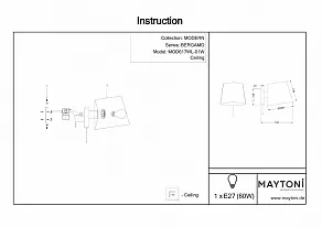 Бра Maytoni Bergamo MOD617WL-01W