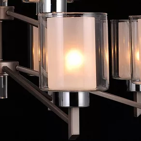 Подвесная люстра Natali Kovaltseva Double DOUBLE 81049-12C  ANTIQUE SILVER