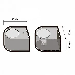 Накладной светильник Jazzway  PDL-R 72150 GU10-2 GR IP65