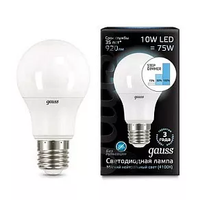 Лампа светодиодная Gauss 1025 E27 10Вт 4100K 102502210-S