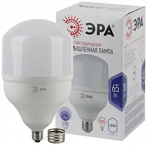 Лампа светодиодная Эра Стандарт E27/E40 65Вт 6500K LED POWER T140-65W-6500-E27/E40