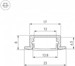 Профиль встраиваемый Arlight ARH-LINE 044237
