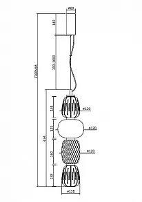 Подвесной светильник Maytoni Pattern MOD267PL-L32CH3K