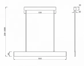Подвесной светильник Maytoni Step P010PL-L23B