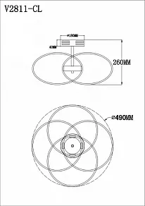 Люстра на штанге Moderli Victory V2811-CL
