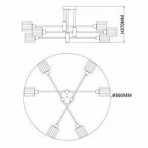 Люстра на штанге Escada Reflex 1140/6P