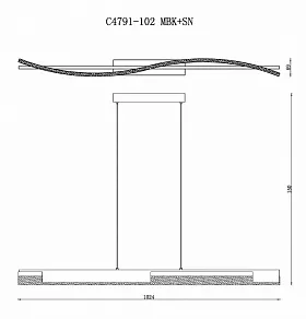 Подвесной светильник iLedex Scorpio C4791-102 MBK+BN